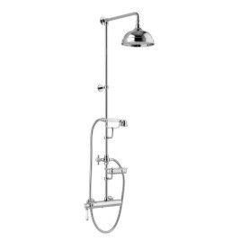 VIENNA Shower Combi Set inc Mixer Tap+ Soap R.Holder, 1267mm, chrome