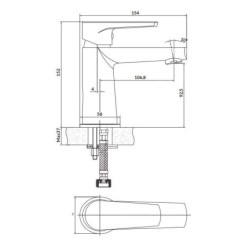 Cersanit Moduo - Mitigeur de lavabo, chrome S951-362