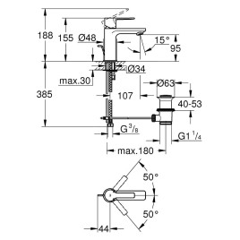 Grohe Lineare - Mitigeur de lavabo XS, supersteel 32109DC1