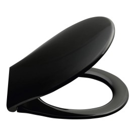 CLASSIC Doux Fermer siège de toilette, noir/chrome