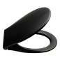 CLASSIC Doux Fermer siège de toilette, noir/chrome