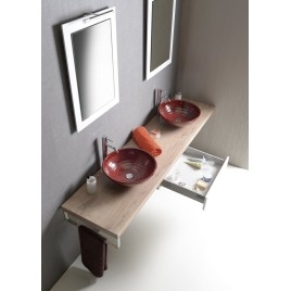 AVICE MDF Washbasin Countertop 190x50cm, chêne rover