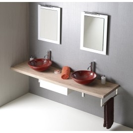 AVICE MDF Washbasin Countertop 220x50cm, chêne rover
