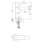 Cersanit Moduo - Mitigeur de lavabo, noir S951-584