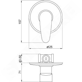 Novaservis Titania Smart - Robinetterie de douche encastrée, chrome 98050,0