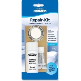 REPAIR KIT pour céramique, émail et acrylique, blanc