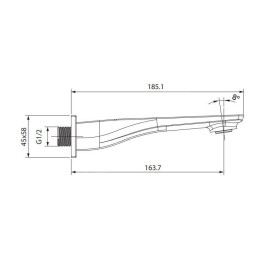 Cersanit Mille - Bonde de baignoire, chrome S951-711