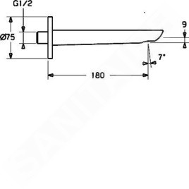 Hansa Ligna - Bec déverseur, chrome 06822102