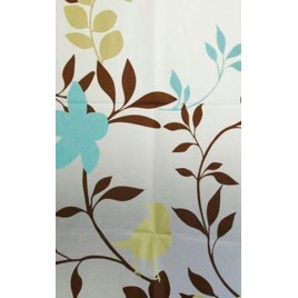 Rideau de douche 180x180cm, vinyle, fleurs