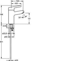 Hansa Medipro - Mitigeur de lavabo, chrome 01622193
