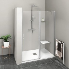 ZOOM Porte de douche 1400mm, verre clair