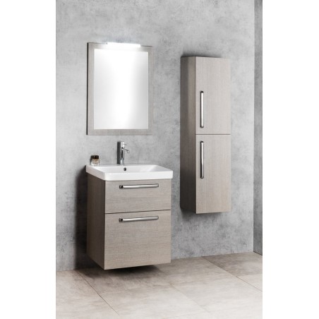 THEIA 2 Drawer Vanity Unité 46,4x70x44,2cm, chêne argenté