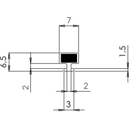 Sceau de porte magnétique Niche 2000mm
