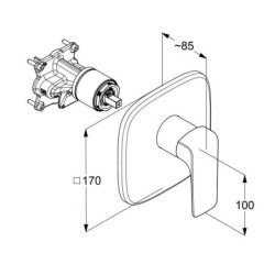 Kludi Ameo - Mitigeur de douche encastré, chrome 416550575