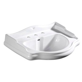 RETRO 3 Hole Ceramic Washbasin 69x52cm, blanc