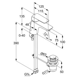 Kludi Ameo - Mitigeur de lavabo, chrome 410290575