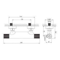 Cersanit Zen - Mitigeur de douche thermostatique, noir S951-582