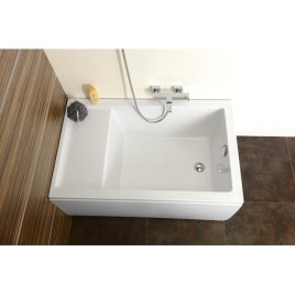JAZZ Bain avec assise 120x75cm, Blanc