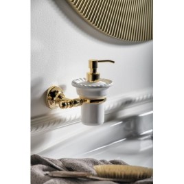 PERLA distributeur de savon ceramis, or