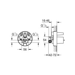 Grohe Euroeco - Corps encastré à levier 33964000