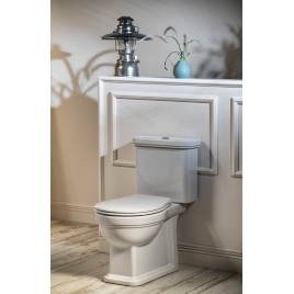CLASSIC Fermer Toilettes couple, blanc