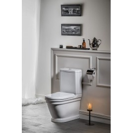 ANTIK Fermer Toilettes, blanc