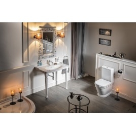 ANTIK Fermer Toilettes, blanc