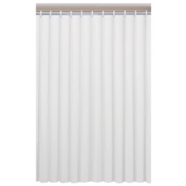 Rideau de douche 180x180cm, vinyle/blanc