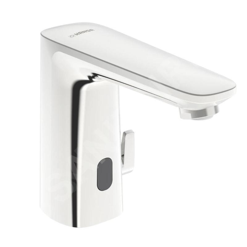 Hansa Electra - Mitigeur thermostatique électronique de lavabo, à piles, chrome 92102219