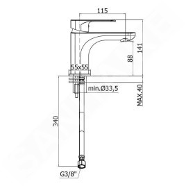 Paffoni Sly - Mitigeur de lavabo, chrome SY071CR