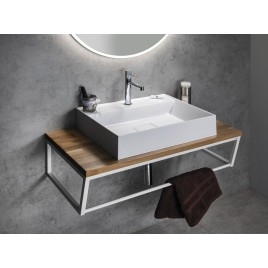 Console SKA sous lavabo 750x200x460mm, tapis blanc