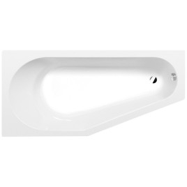 TIGRA Baignoire asymétrique 150x75x46cm, Jambes de soutien inclus, gauche/blanc