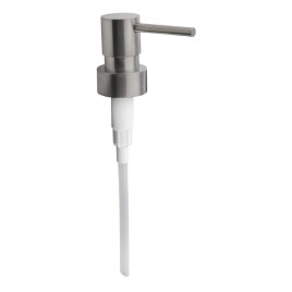 Pompe de rechange pour distributeur de savon, métal, acier inoxydable mat