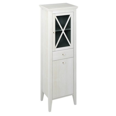 CROSS Unité de rangement avec Panier de blanchisserie 49x170x39cm, blanc droit