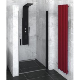 ZOOM BLACK Porte de douche 800mm, verre clair