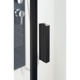 ZOOM BLACK Porte de douche 800mm, verre clair