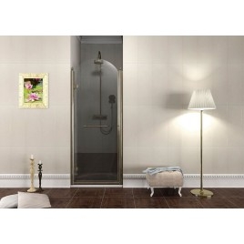 ANTIQUE Porte de douche 900mm, verre clair, gauche/bronze