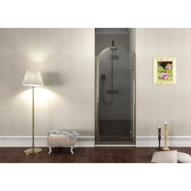 ANTIQUE Porte douche 800mm, verre clair, droite/bronze