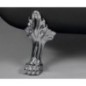 CHARLESTON Bath 188x83x69cm, Chrome Matt Legs, Noir/Blanc