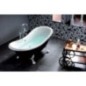 CHARLESTON Bath 188x83x69cm, Chrome Matt Legs, Noir/Blanc