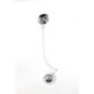 CHARLESTON Bath 188x83x69cm, Chrome Matt Legs, Noir/Blanc