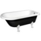 FOXTROT Bain blanc 170x75x64cm, Legs blancs, noir/blanc