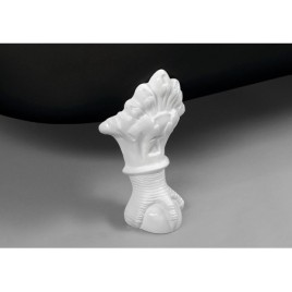 FOXTROT Bain blanc 170x75x64cm, Legs blancs, noir/blanc