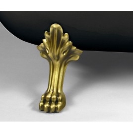 RETRO Freestanding Bath 167,5x76x71cm Bronze Legs, Noir/Blanc