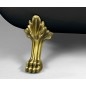 RETRO Freestanding Bath 167,5x76x71cm Bronze Legs, Noir/Blanc