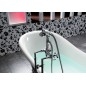 RETRO Freestanding Bath 167,5x76x71cm Bronze Legs, Noir/Blanc