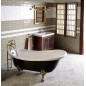 RETRO Freestanding Bath 167,5x76x71cm Bronze Legs, Noir/Blanc