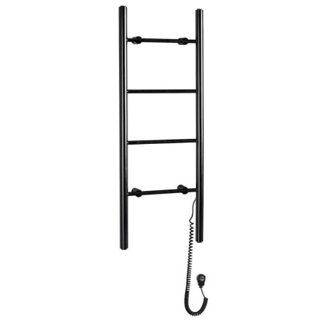 KARBO radiateur de serviette électrique, rond, 400x1120mm, 87 W, noir mat