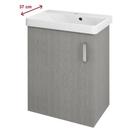 THEIA Vanity Unité 50,9x70x35cm, 1x porte, gauche, chêne argenté