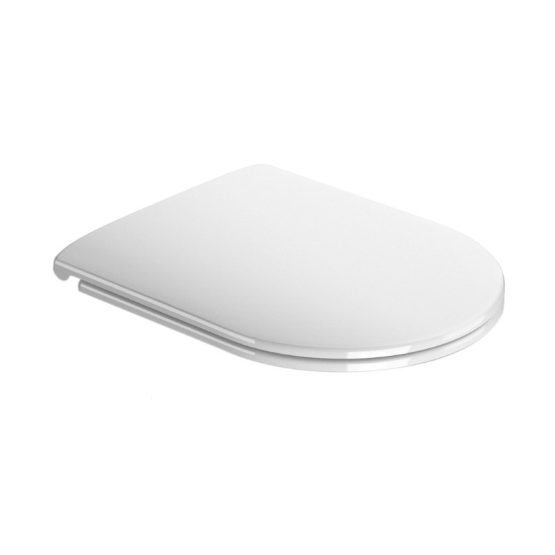 CITY PRO Doux Siège de toilette fermé, Duroplastique, blanc/chrome